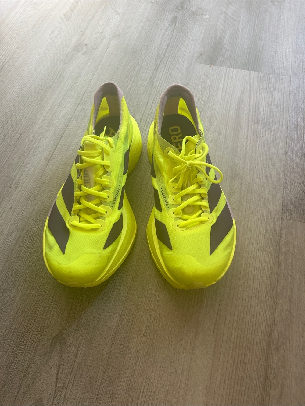 adidas Neon Yellow and Gray Athletic Sneakers
